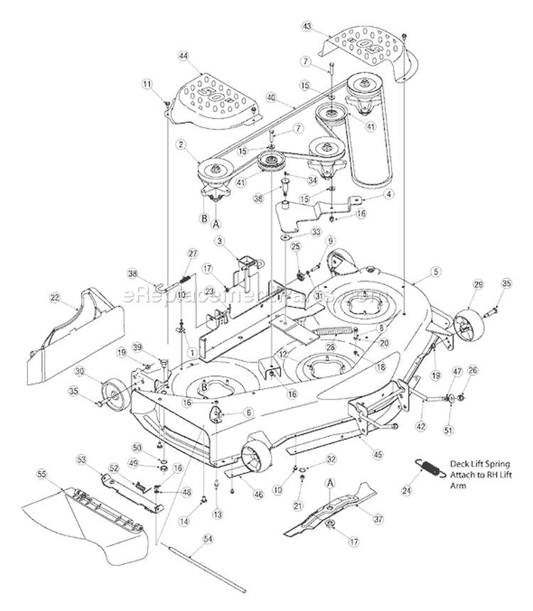 Page A Diagram and Parts List for 13AU615P755 2005 Yard Man Lawn Tractor